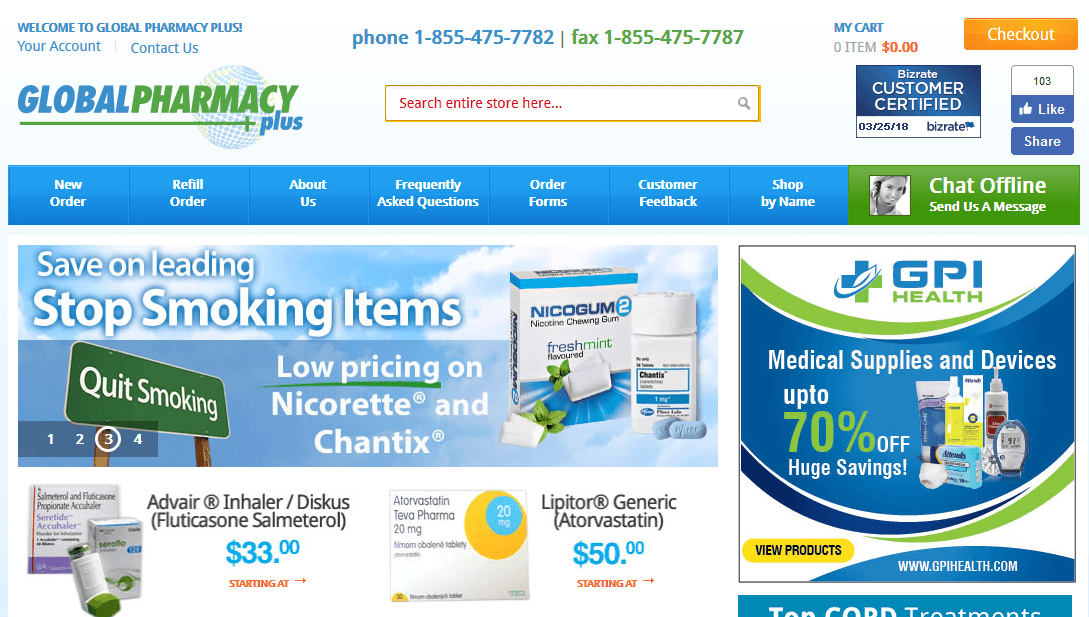 Global Pharmacy – One Popular Online Store for Brand and Generic Medicines